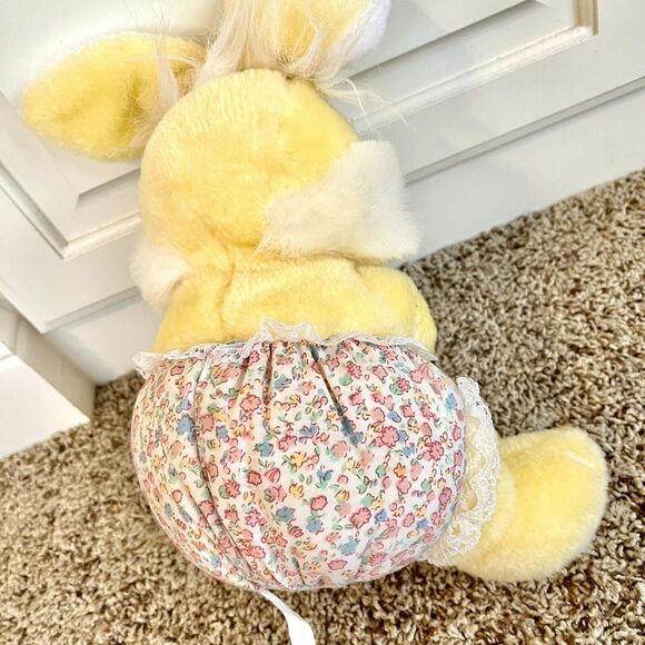 Vintage Liberty Bell Christmas Yellow Easter Bunny Rabbit Plush Stuffed Toy - Picture 12 of 14